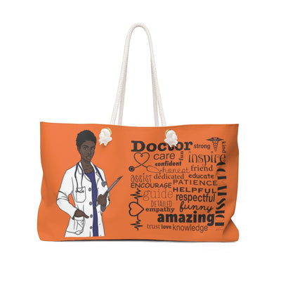 Doctor Weekender Bag-Orange - Melanated  Legend