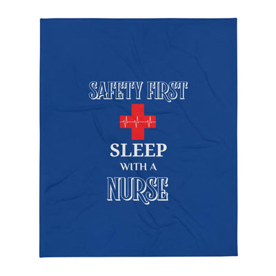 "Safety First" Throw Blanket (Blue) - Melanated  Legend