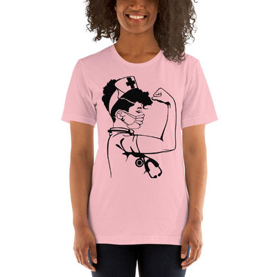 Nurse Flex-Short-Sleeve T-Shirt - Melanated  Legend