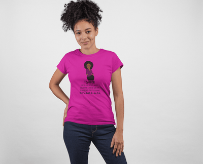 "Definition of a Teacher" Women's Fitted Tee - Melanated  Legend